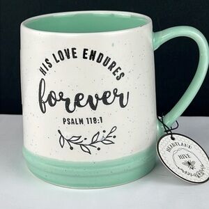 Heartland Hive - 3/$48 - ‘His Love Endures Forever’ ceramic mug. NWT Firm!